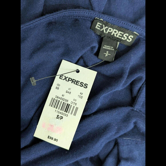 Express NWT Women's Size Small Blue Shirt Top Beach - Picture 4 of 5